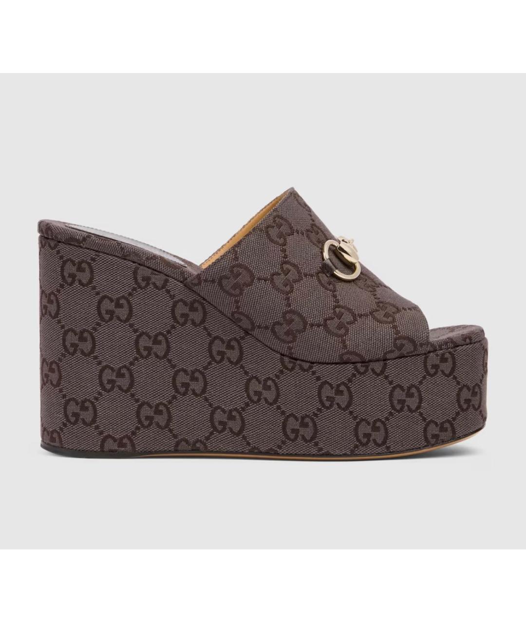 GUCCI Коричневые босоножки, фото 6