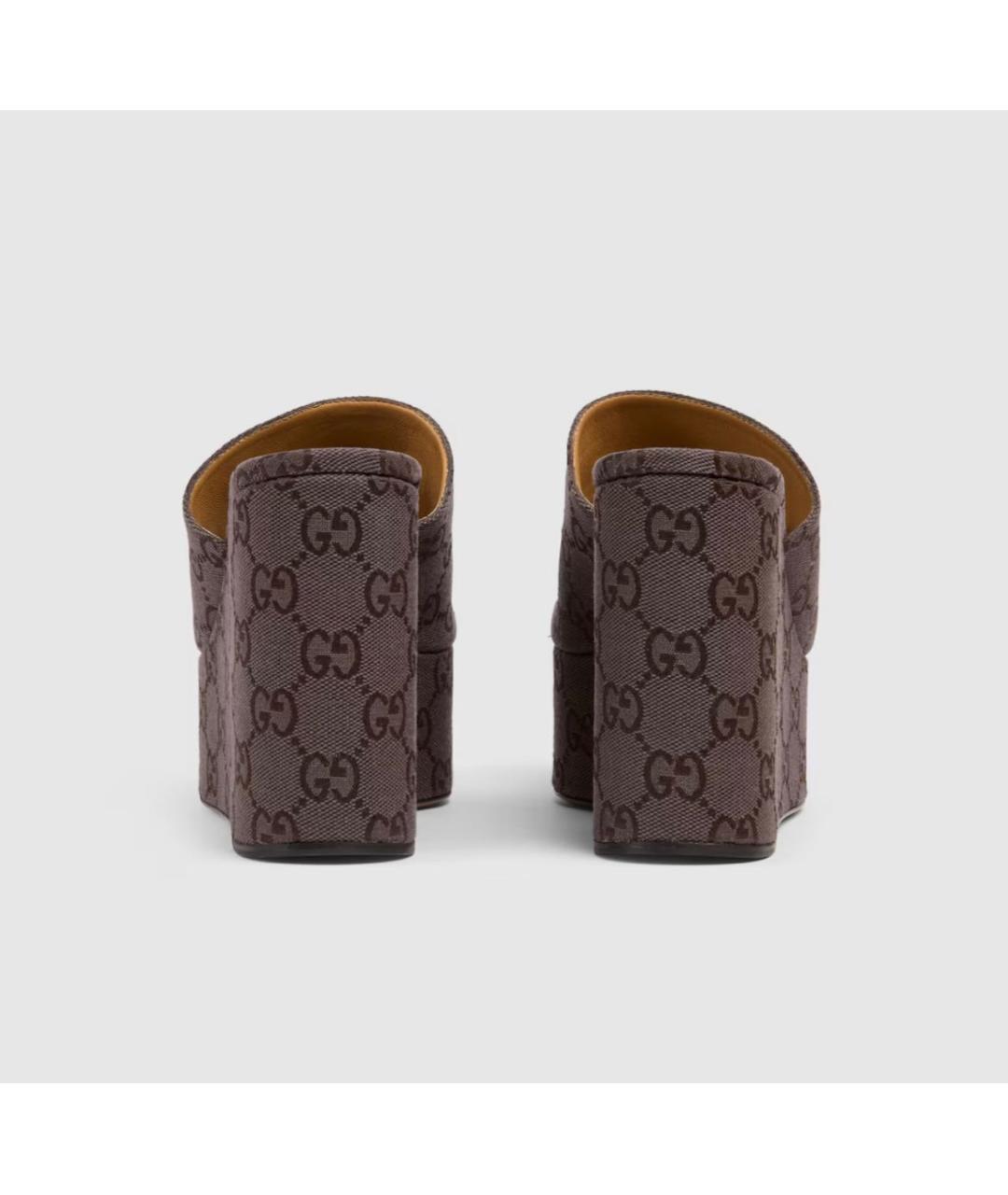 GUCCI Коричневые босоножки, фото 4