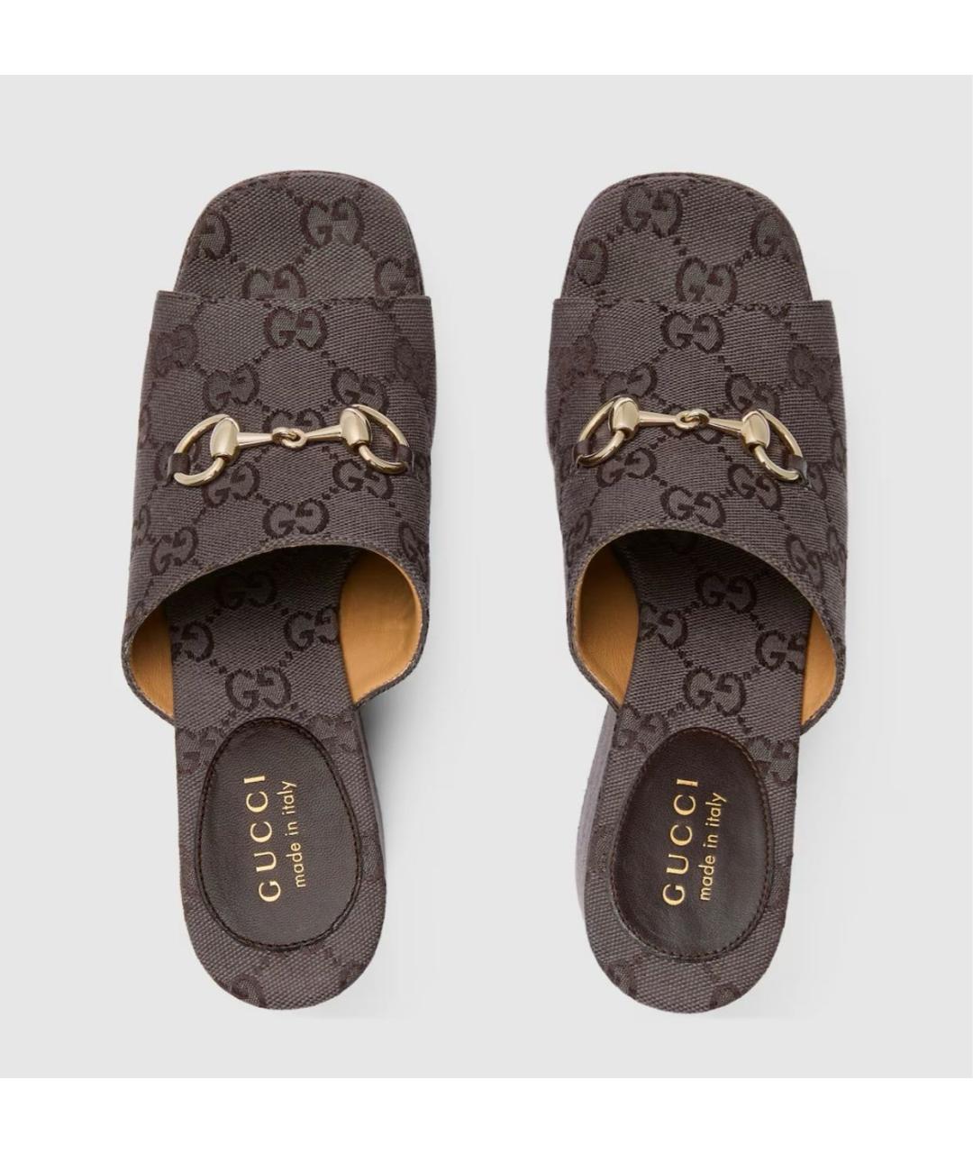 GUCCI Коричневые босоножки, фото 5