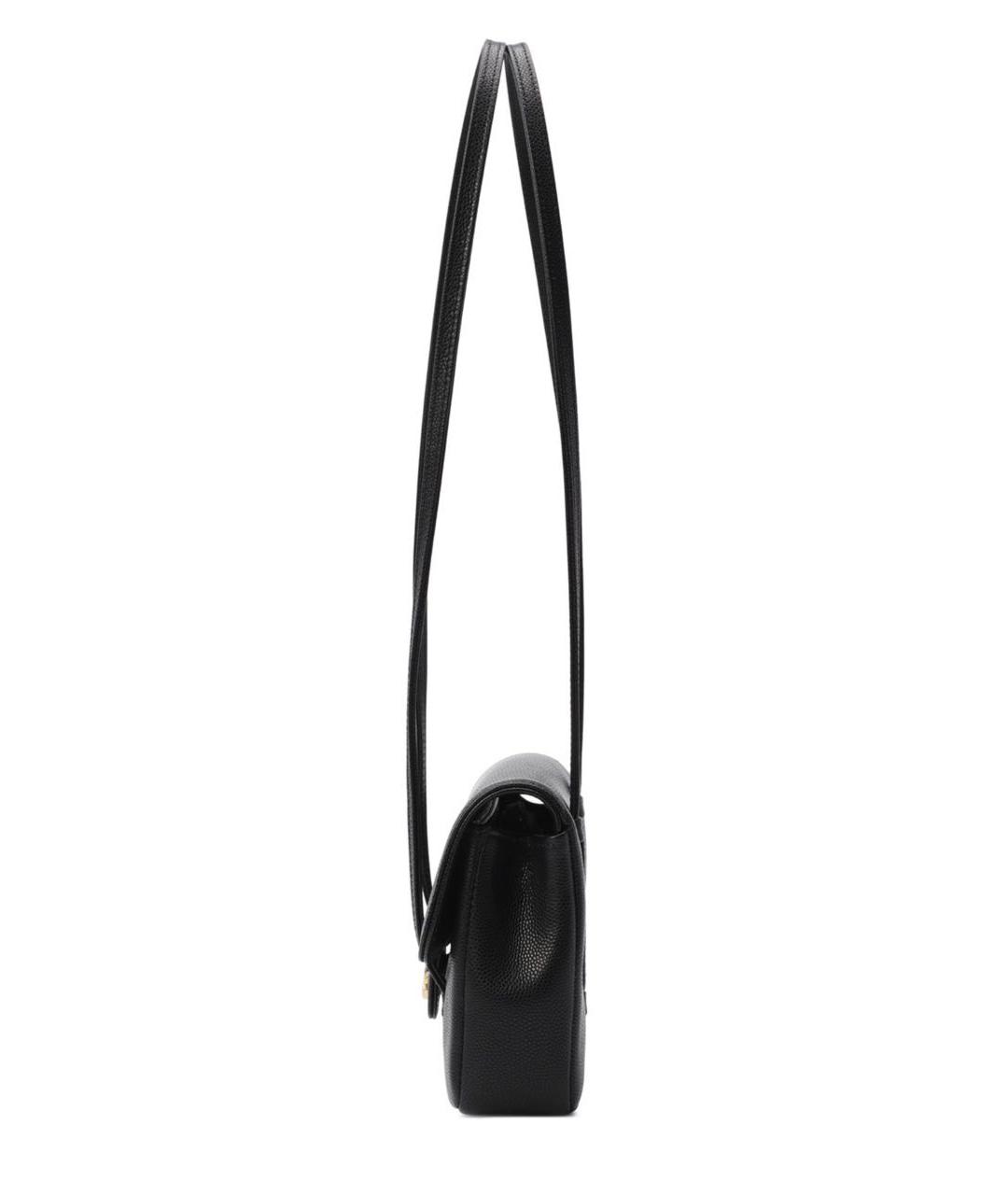 CHANEL Черная кожаная сумка с короткими ручками, фото 2