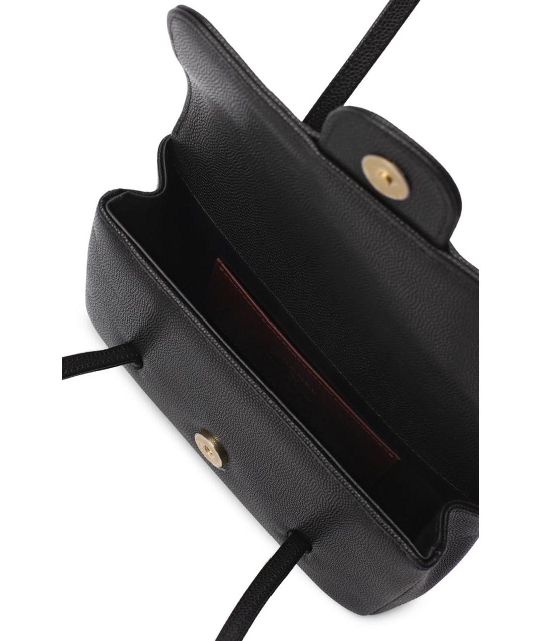 CHANEL Черная кожаная сумка с короткими ручками, фото 4