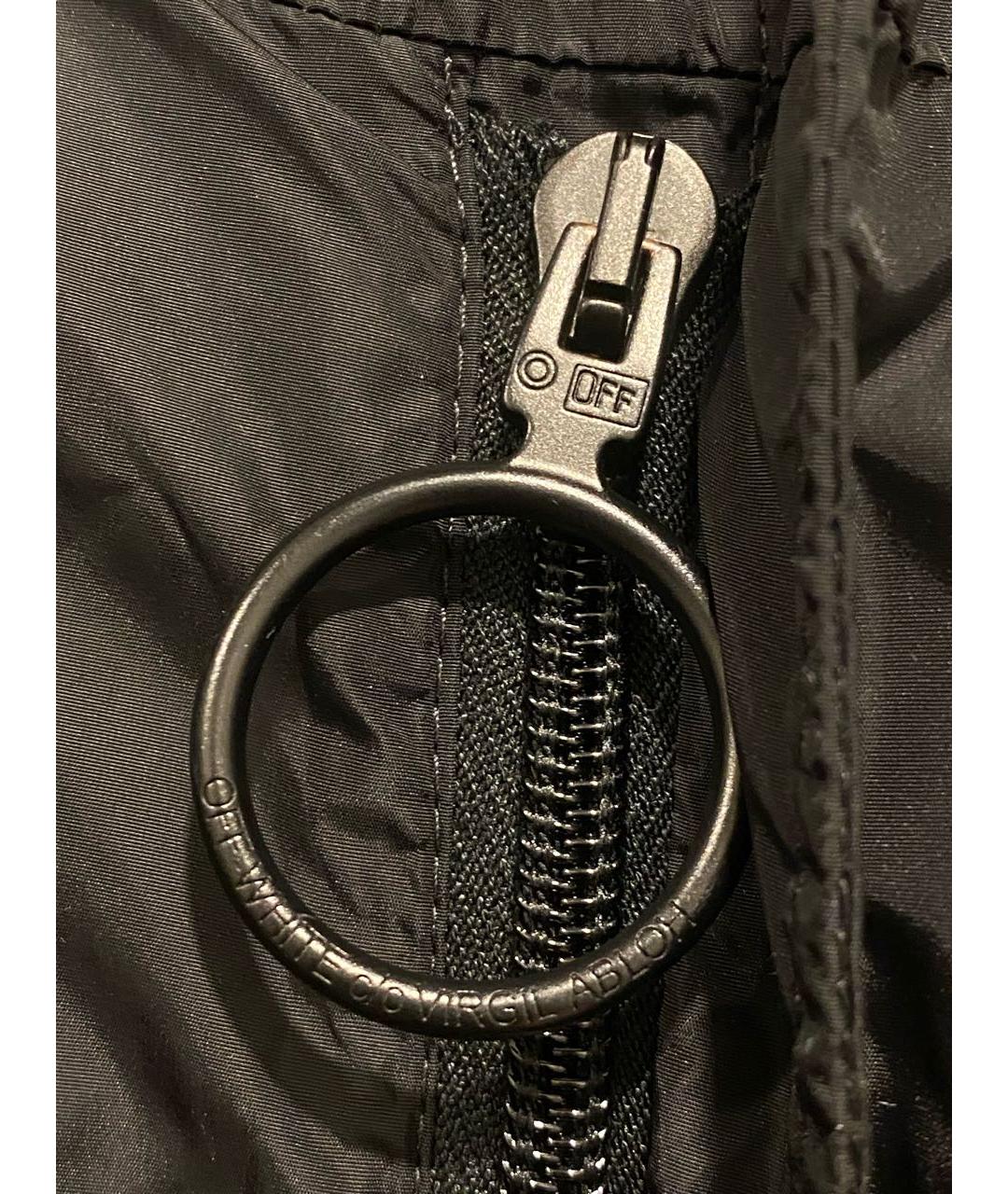 OFF-WHITE Черный полиамидовый тренч / плащ, фото 5