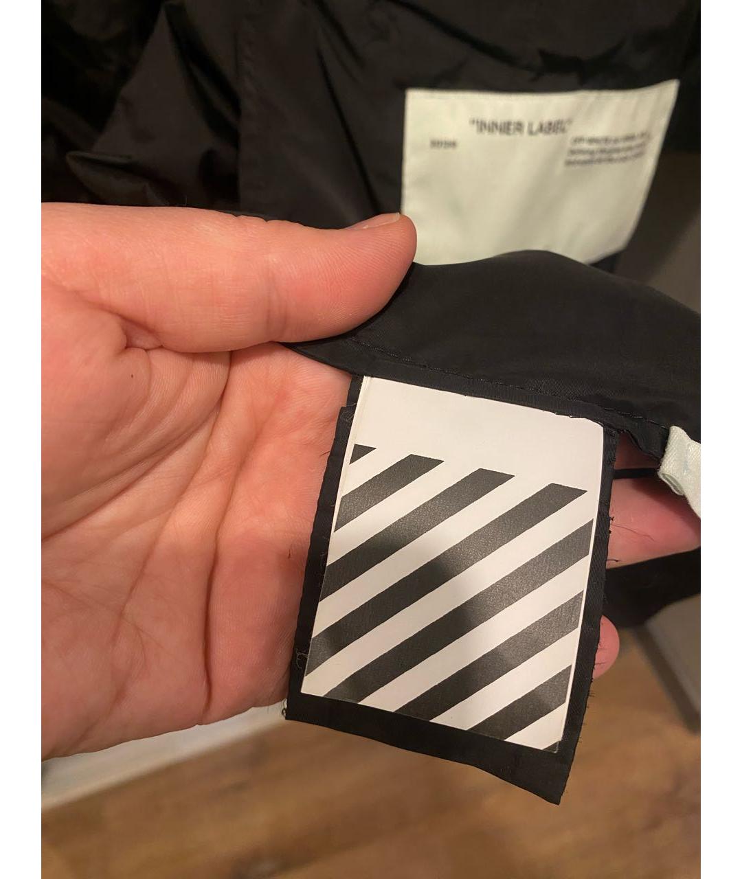 OFF-WHITE Черный полиамидовый тренч / плащ, фото 6