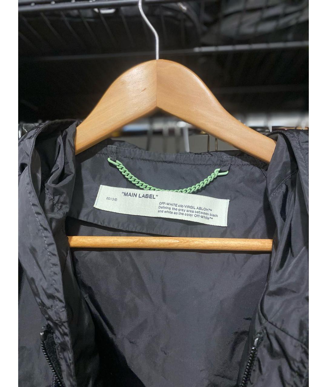 OFF-WHITE Черный полиамидовый тренч / плащ, фото 3
