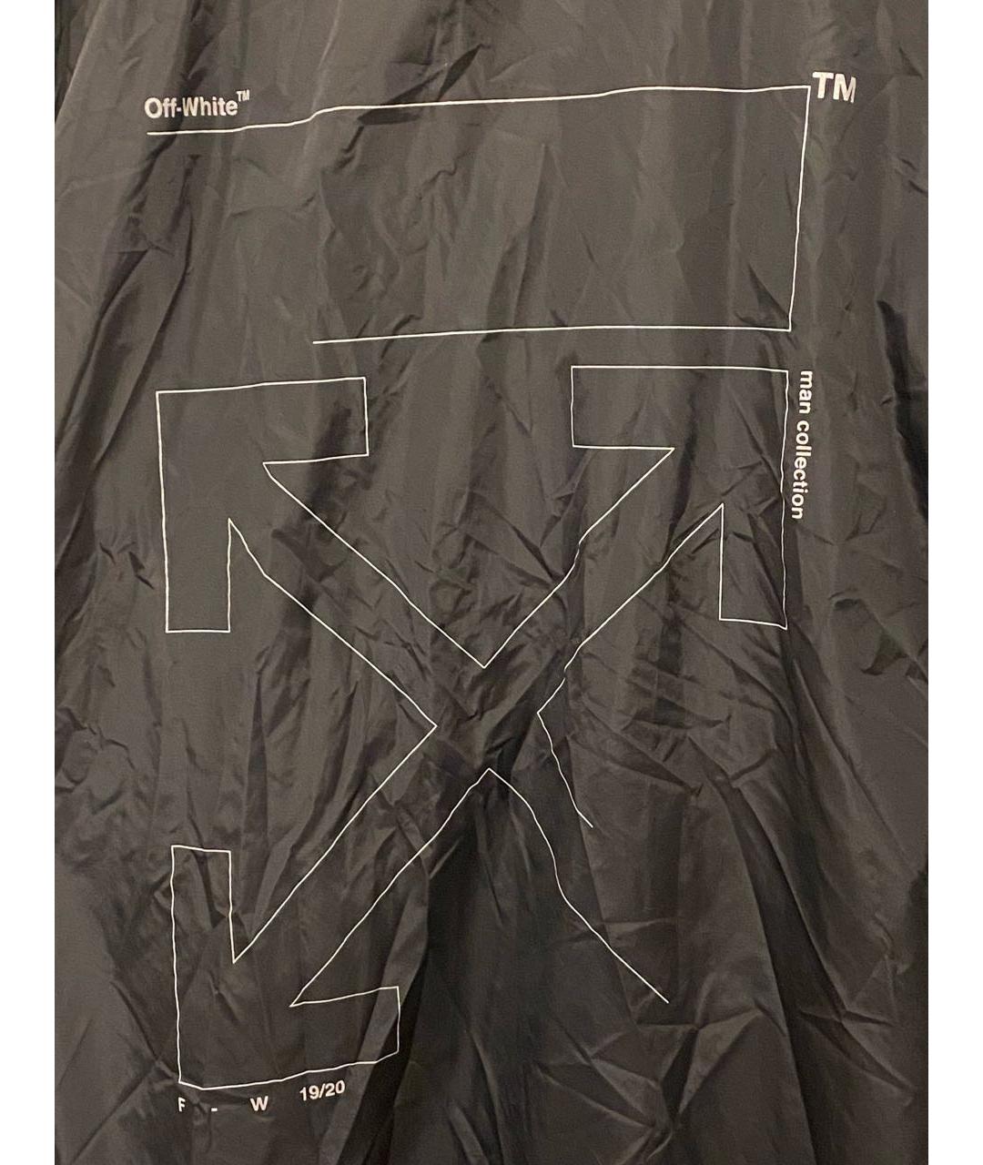 OFF-WHITE Черный полиамидовый тренч / плащ, фото 4