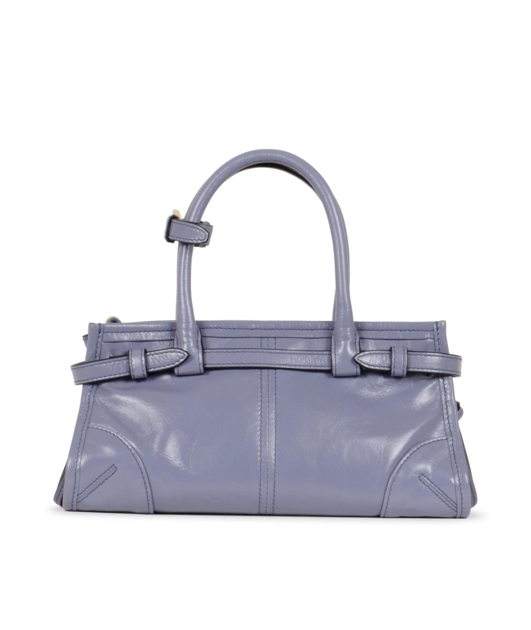 PRADA Голубая кожаная сумка тоут, фото 3