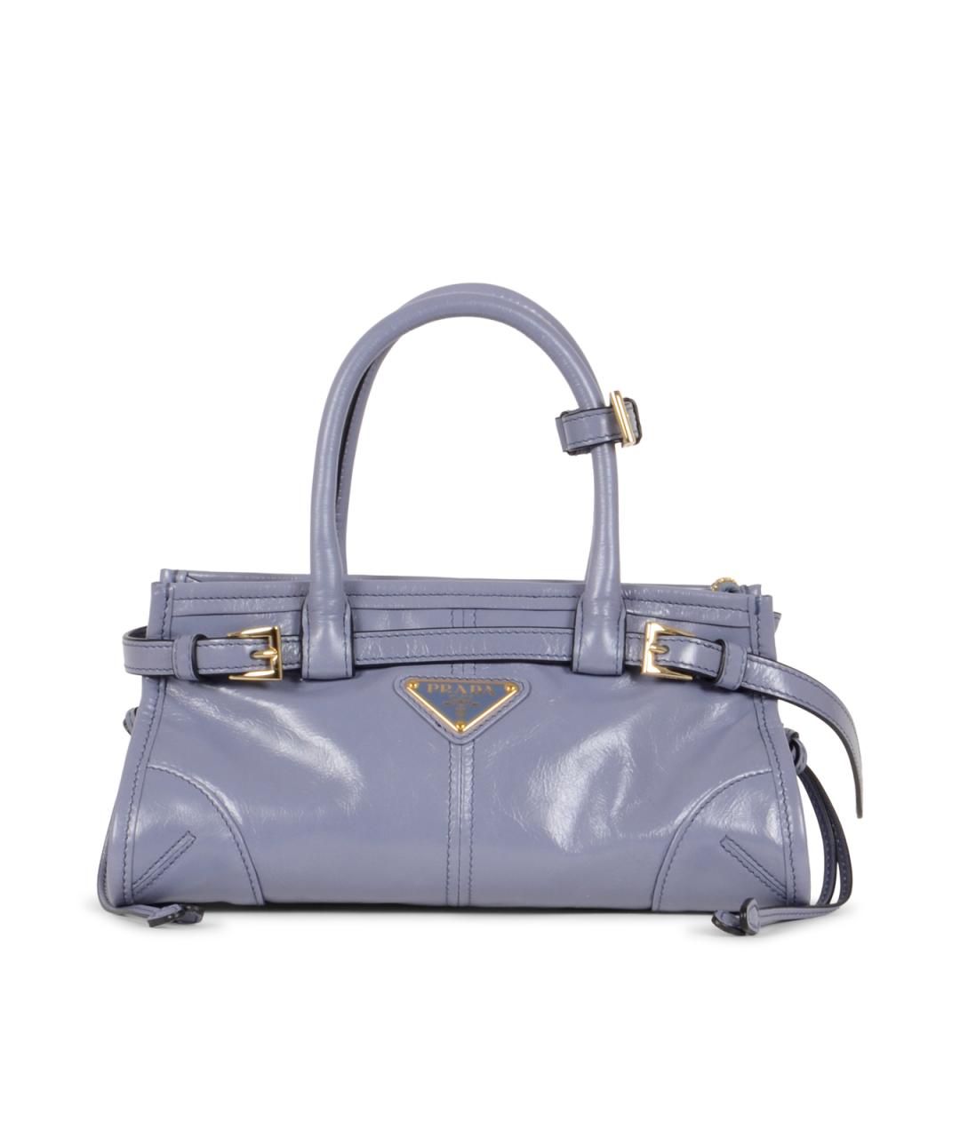 PRADA Голубая кожаная сумка тоут, фото 1