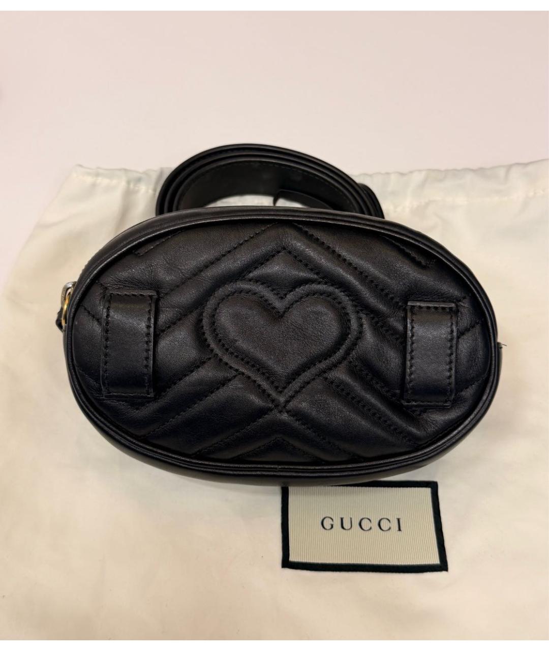GUCCI Черная кожаная поясная сумка, фото 3