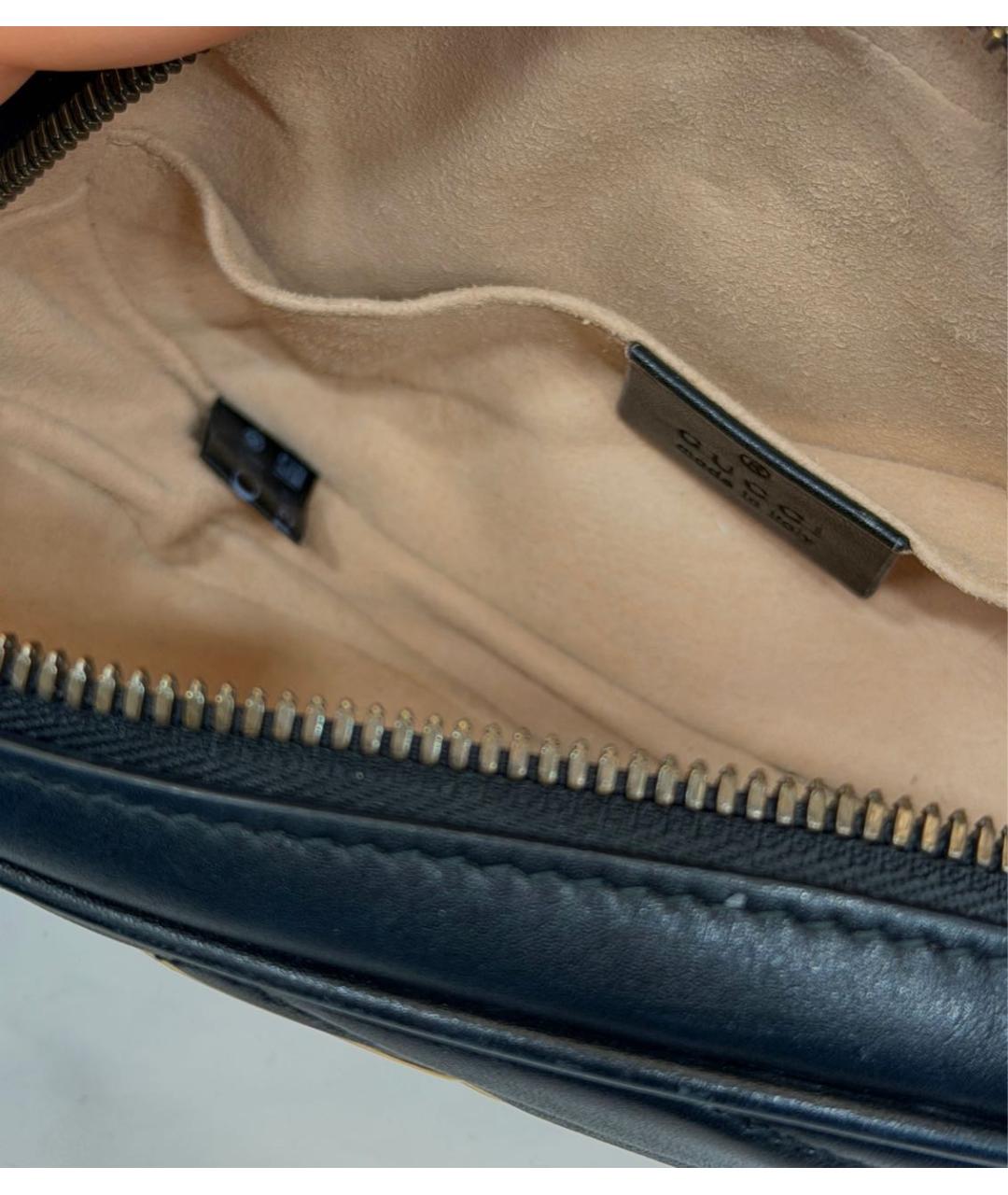 GUCCI Черная кожаная поясная сумка, фото 4