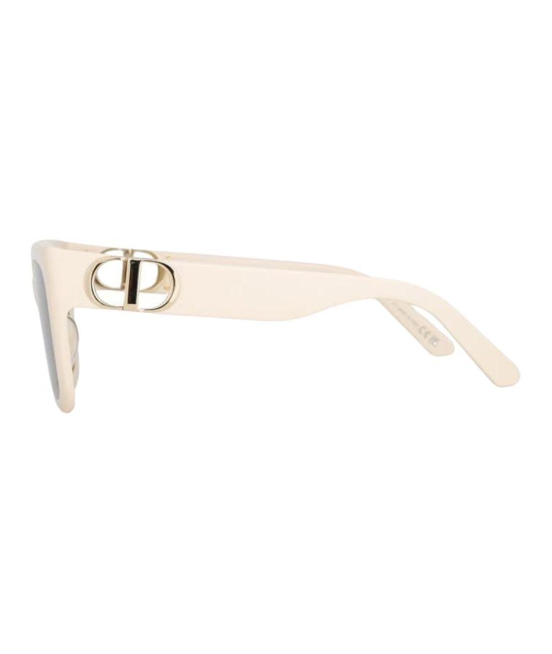 CHRISTIAN DIOR Белые пластиковые солнцезащитные очки, фото 3