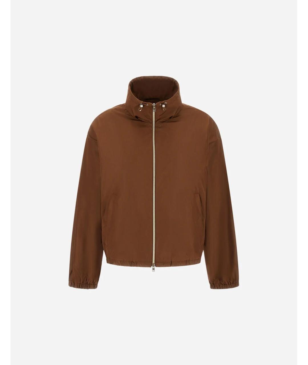 HERNO Коричневая полиэстеровая куртка, фото 3