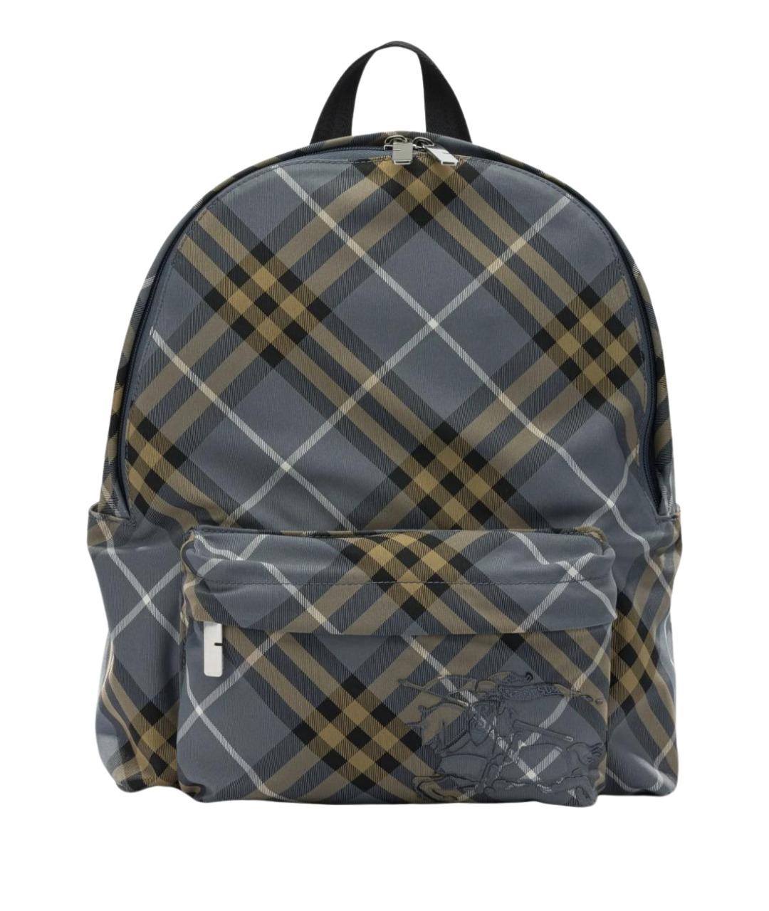 BURBERRY Голубой тканевый рюкзак, фото 1