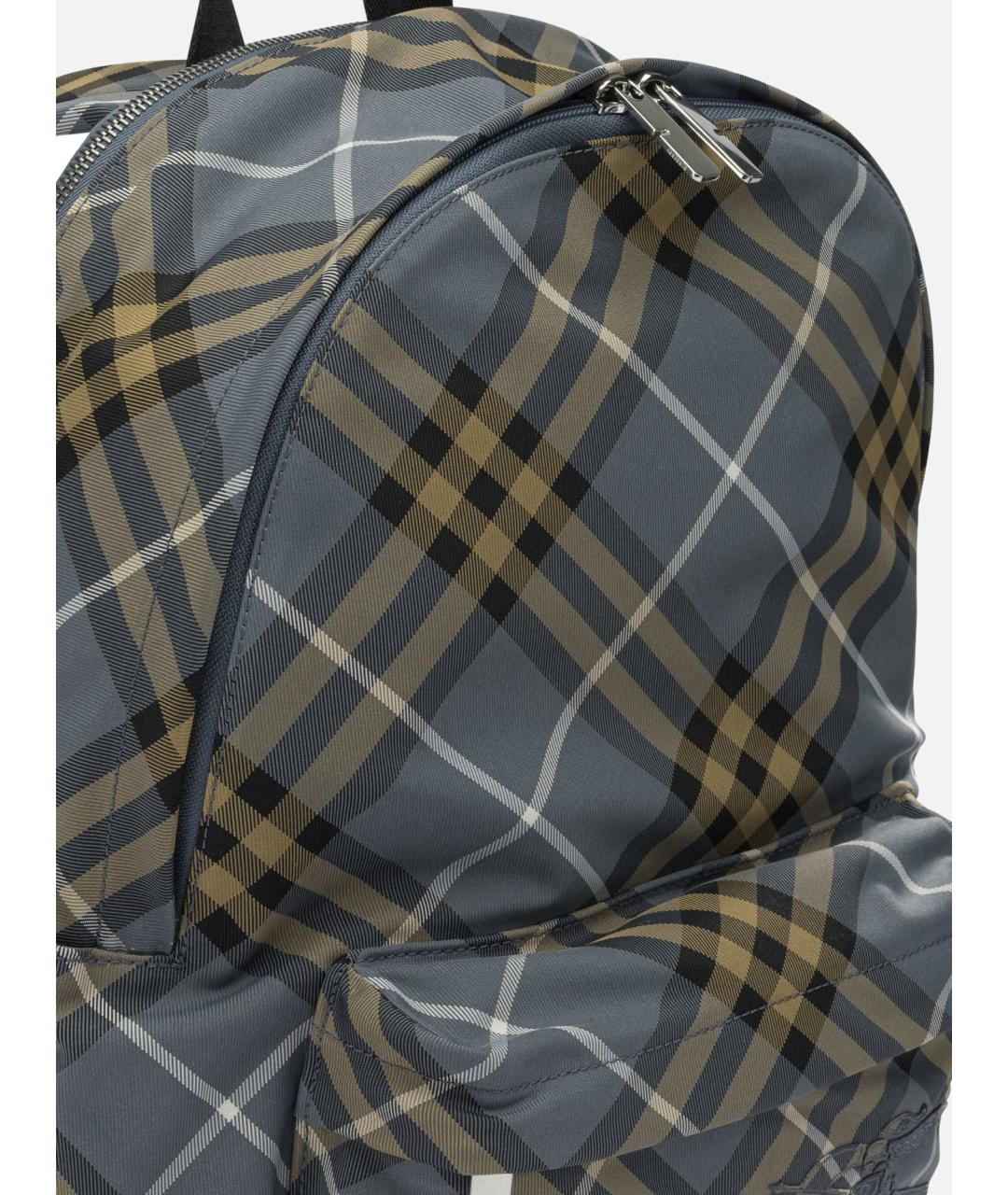 BURBERRY Голубой тканевый рюкзак, фото 3