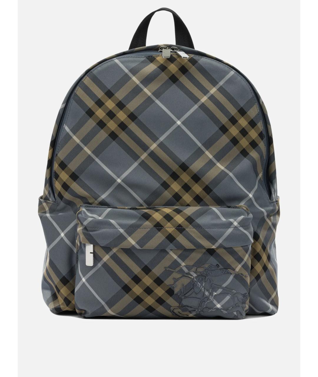 BURBERRY Голубой тканевый рюкзак, фото 6