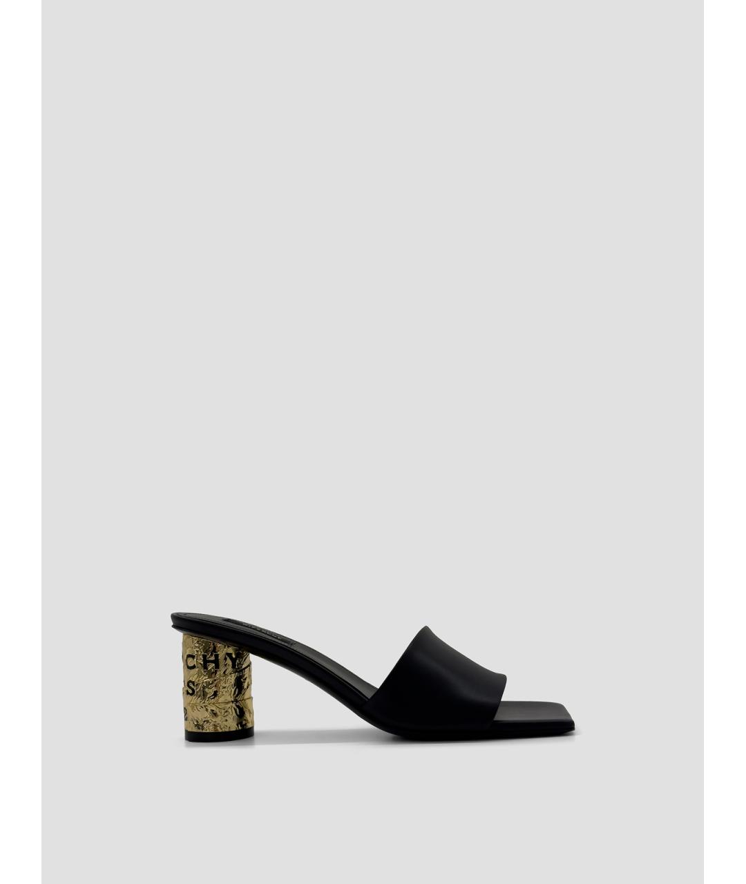 GIVENCHY Черные кожаные мюли, фото 4