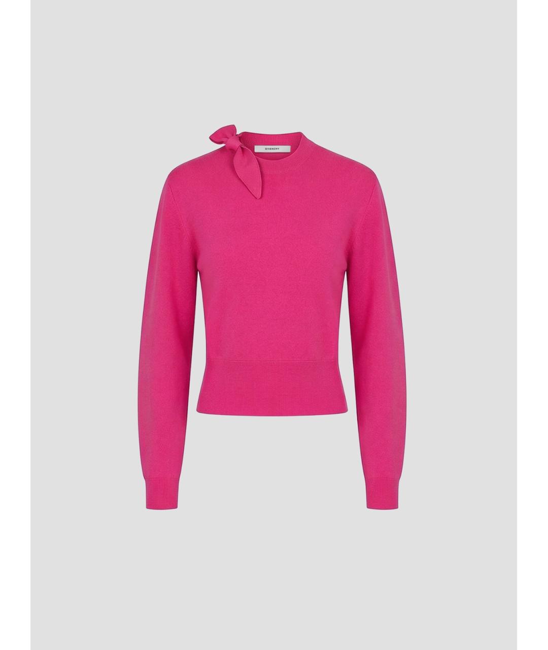 GIVENCHY Фуксия шерстяной джемпер / свитер, фото 4
