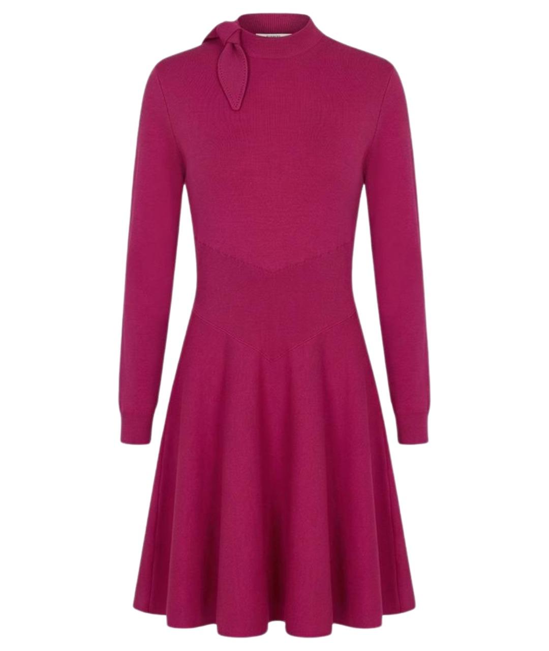 GIVENCHY Фуксия шерстяное повседневное платье, фото 1