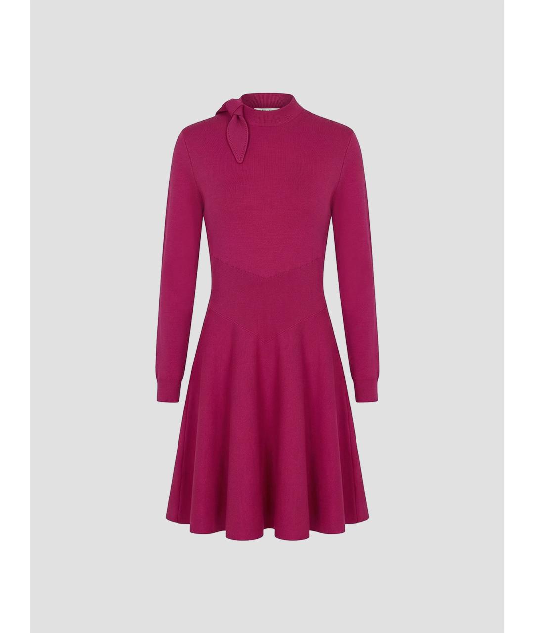 GIVENCHY Фуксия шерстяное повседневное платье, фото 4