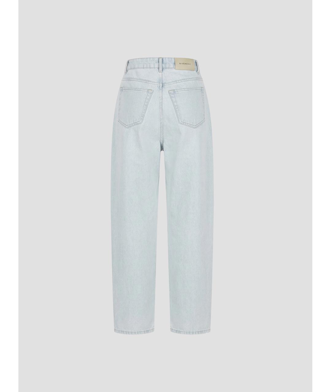 GIVENCHY Голубые хлопковые прямые джинсы, фото 2