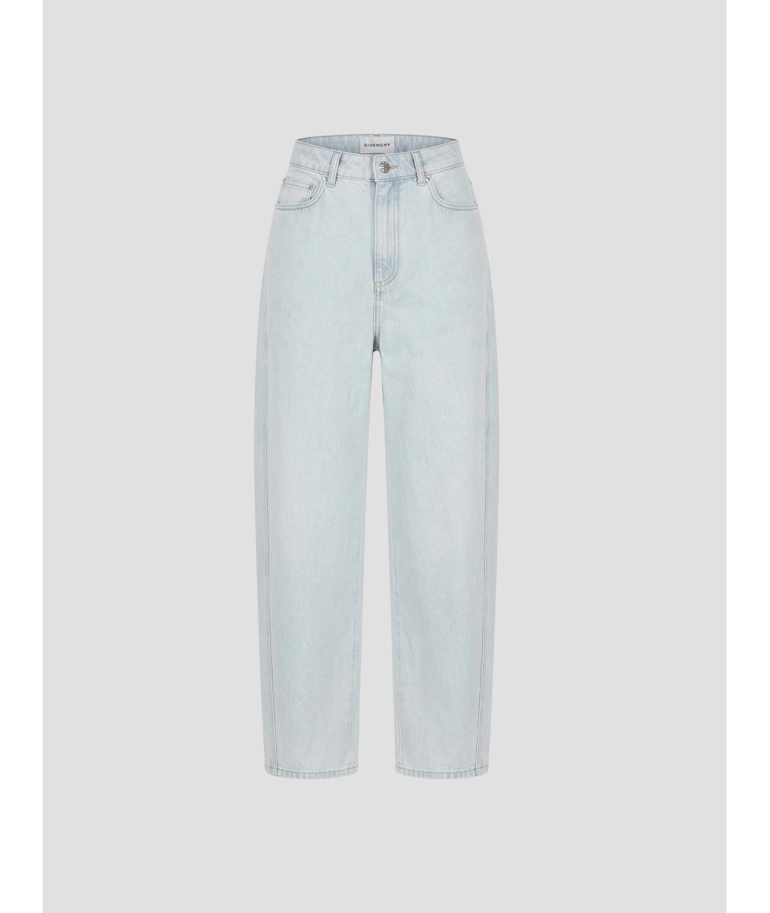 GIVENCHY Голубые хлопковые прямые джинсы, фото 4