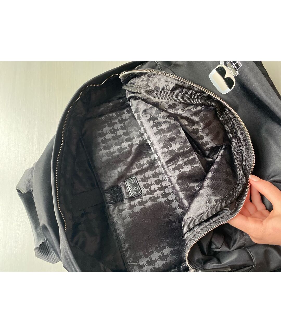 KARL LAGERFELD Черный синтетический рюкзак, фото 4