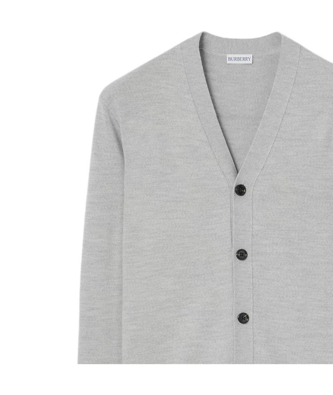 BURBERRY Серый кардиган, фото 2