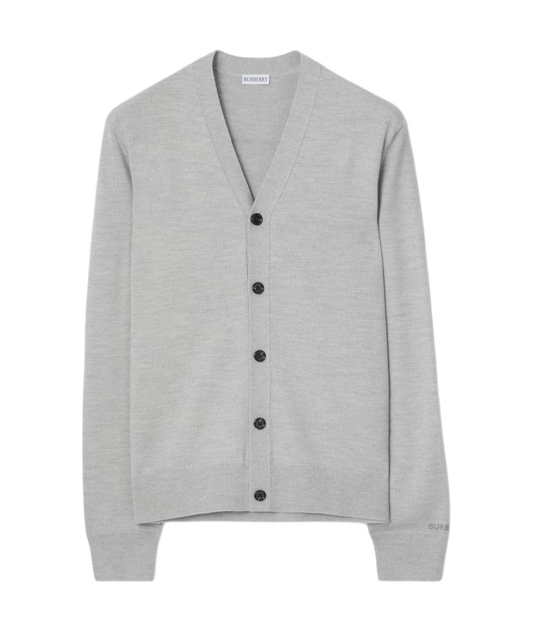 BURBERRY Серый кардиган, фото 1