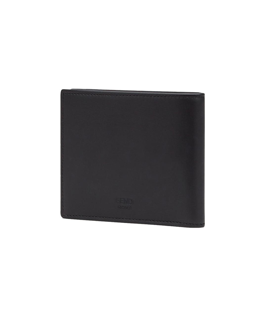 FENDI Черный кожаный кошелек, фото 3