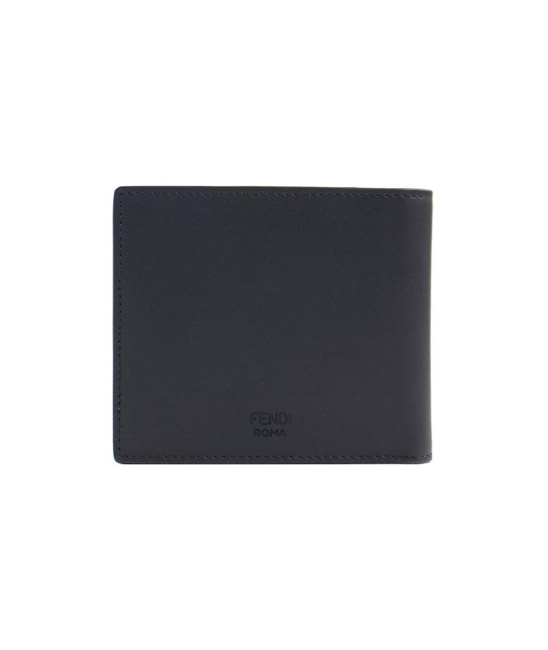 FENDI Черный кожаный кошелек, фото 4