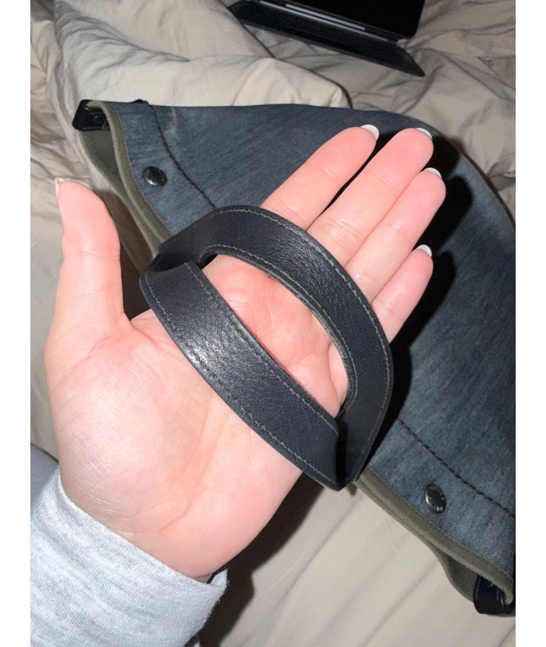 PRADA Темно-синяя деним сумка тоут, фото 6