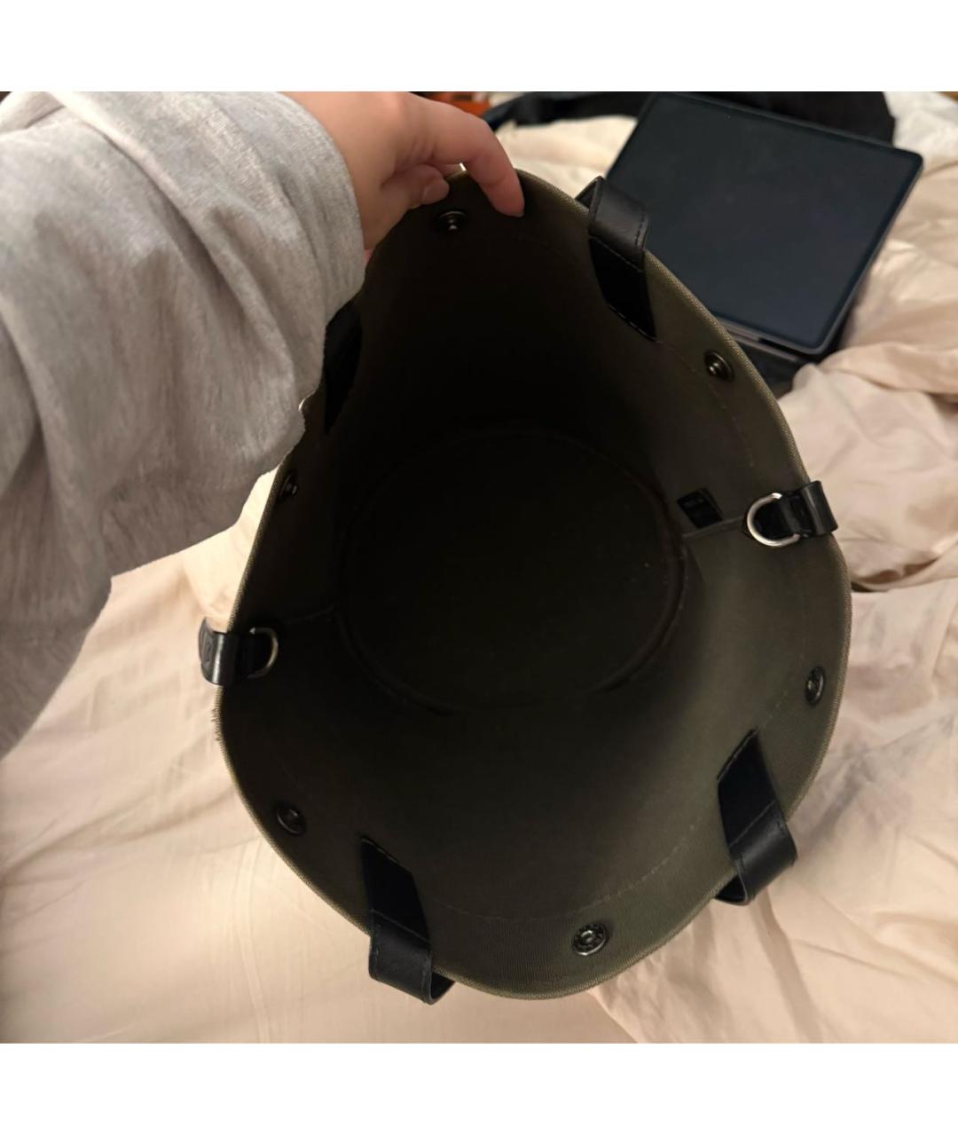 PRADA Темно-синяя деним сумка тоут, фото 4