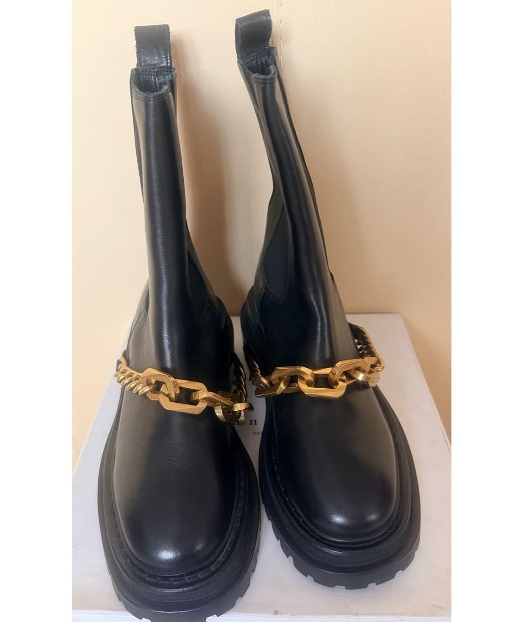 SANDRO Черные кожаные ботинки, фото 5