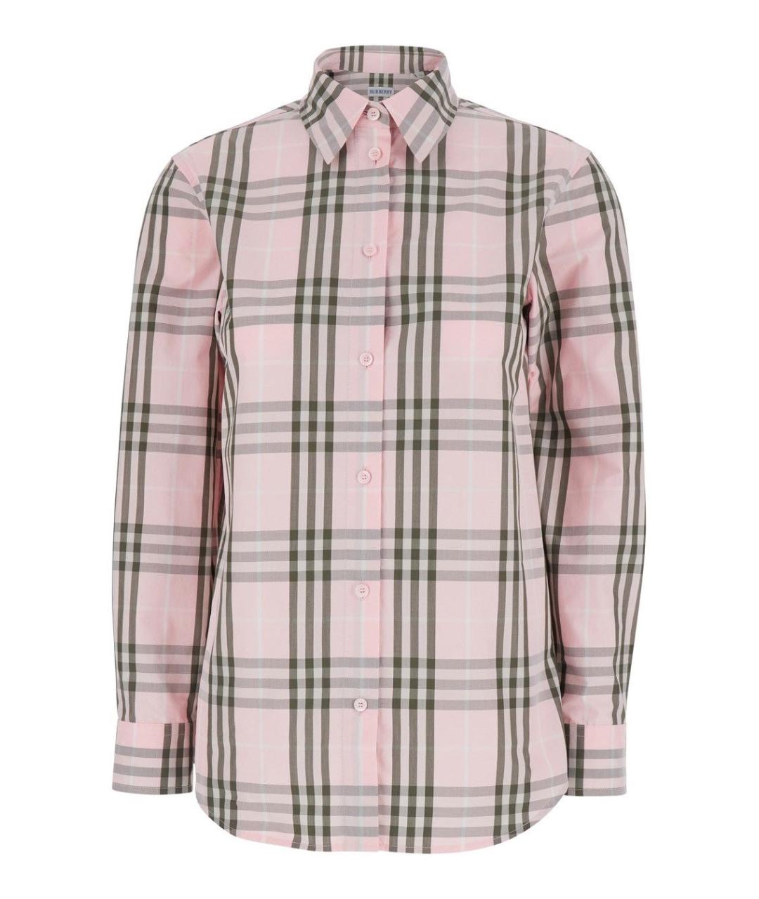 BURBERRY Розовая хлопковая рубашка, фото 1
