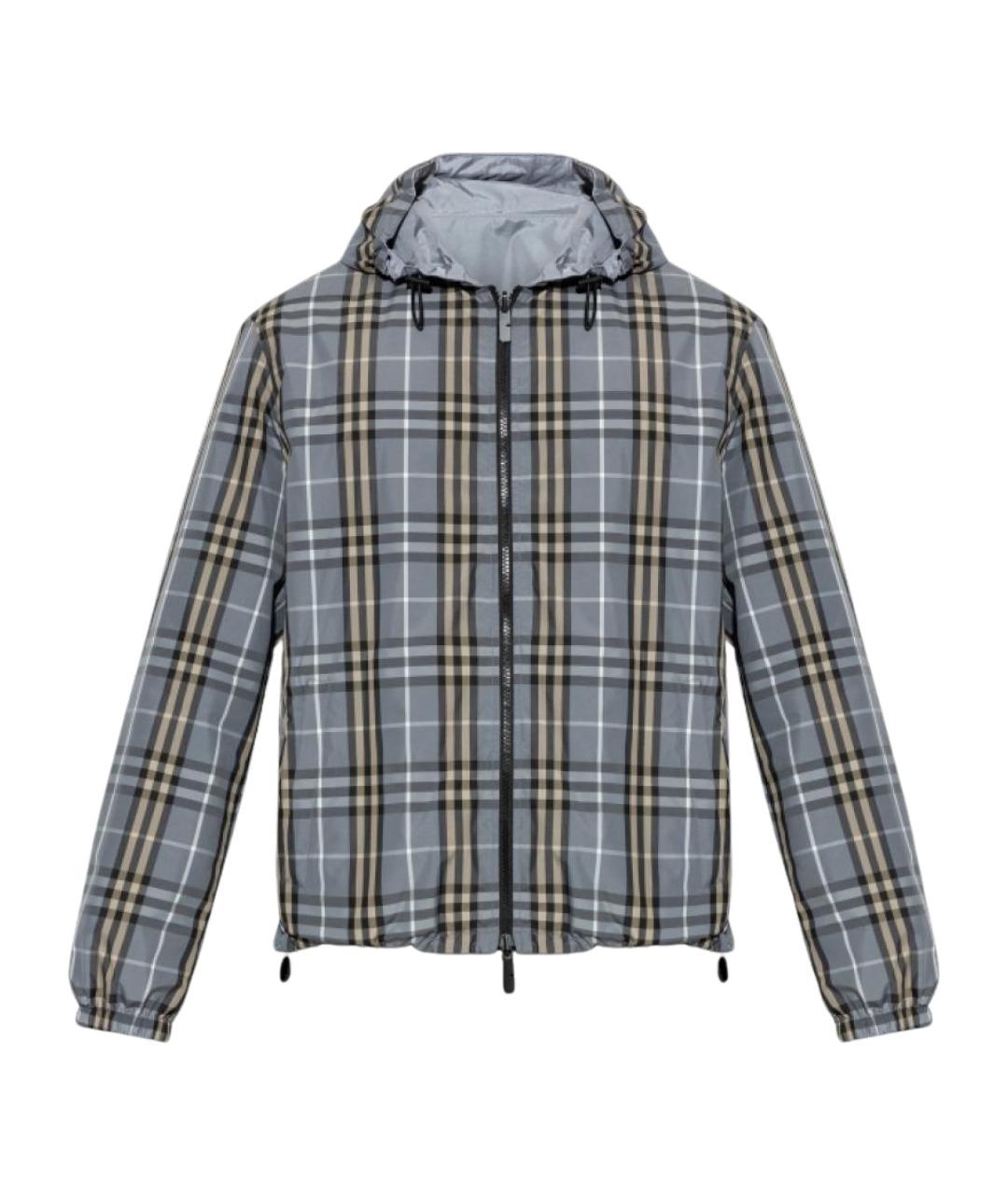 BURBERRY Голубая полиэстеровая куртка, фото 1