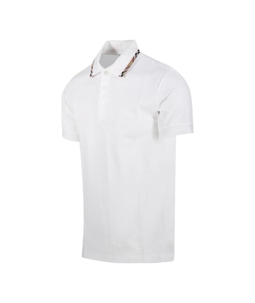 BURBERRY Белая хлопковая футболка, фото 3