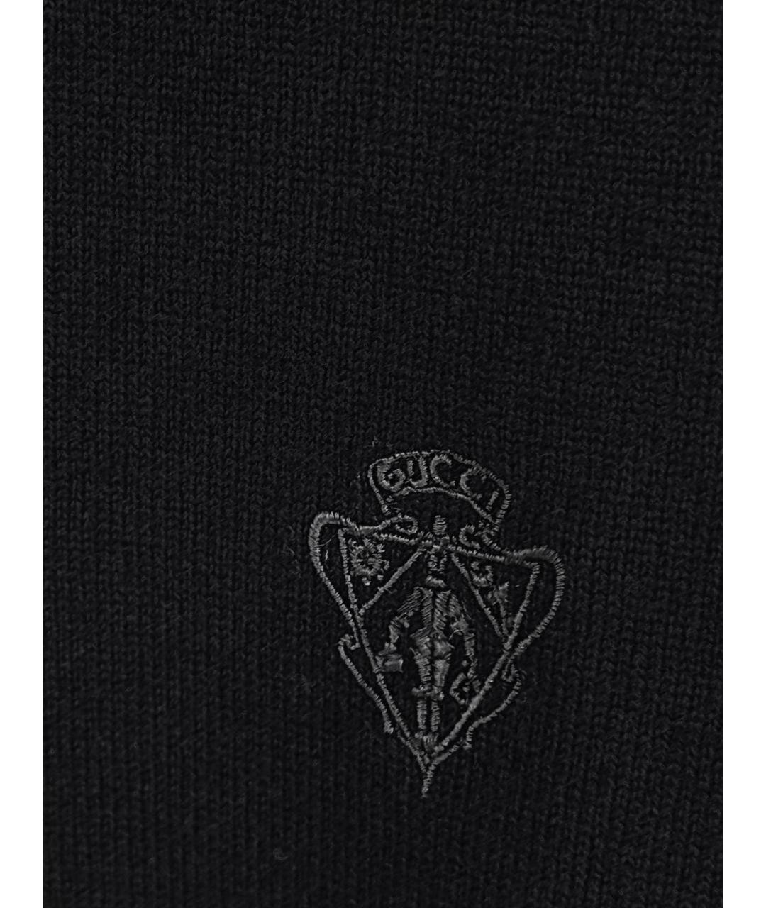 GUCCI Черный шерстяной джемпер / свитер, фото 3