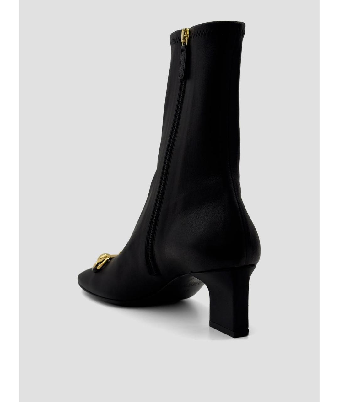 GUCCI Черные кожаные ботинки, фото 3