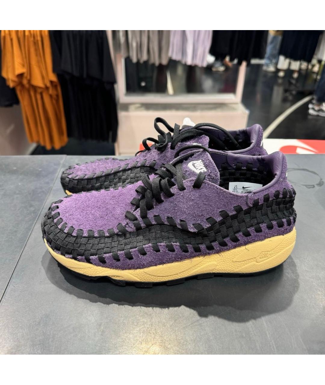 NIKE Фиолетовые замшевые низкие кроссовки / кеды, фото 5