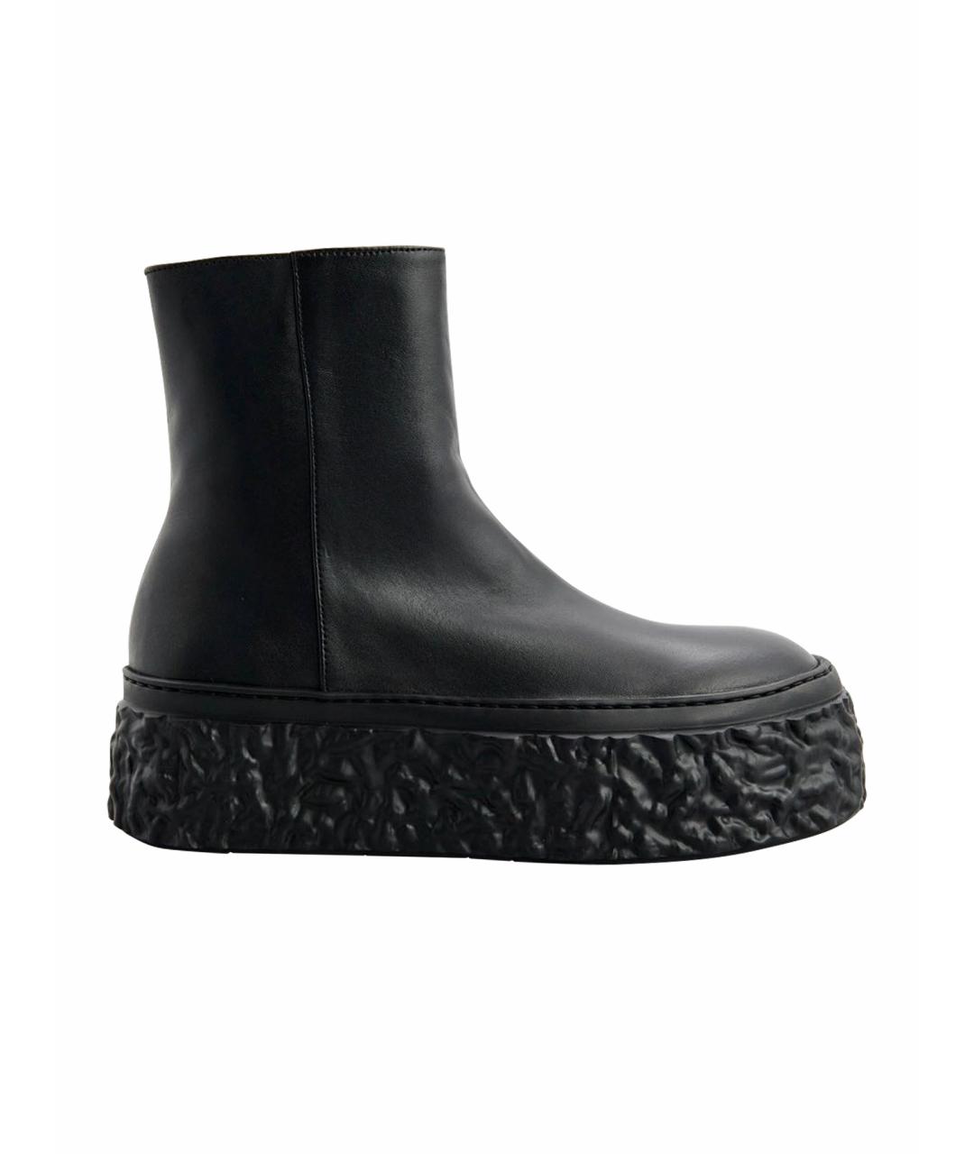 AGL Черные кожаные ботинки, фото 1