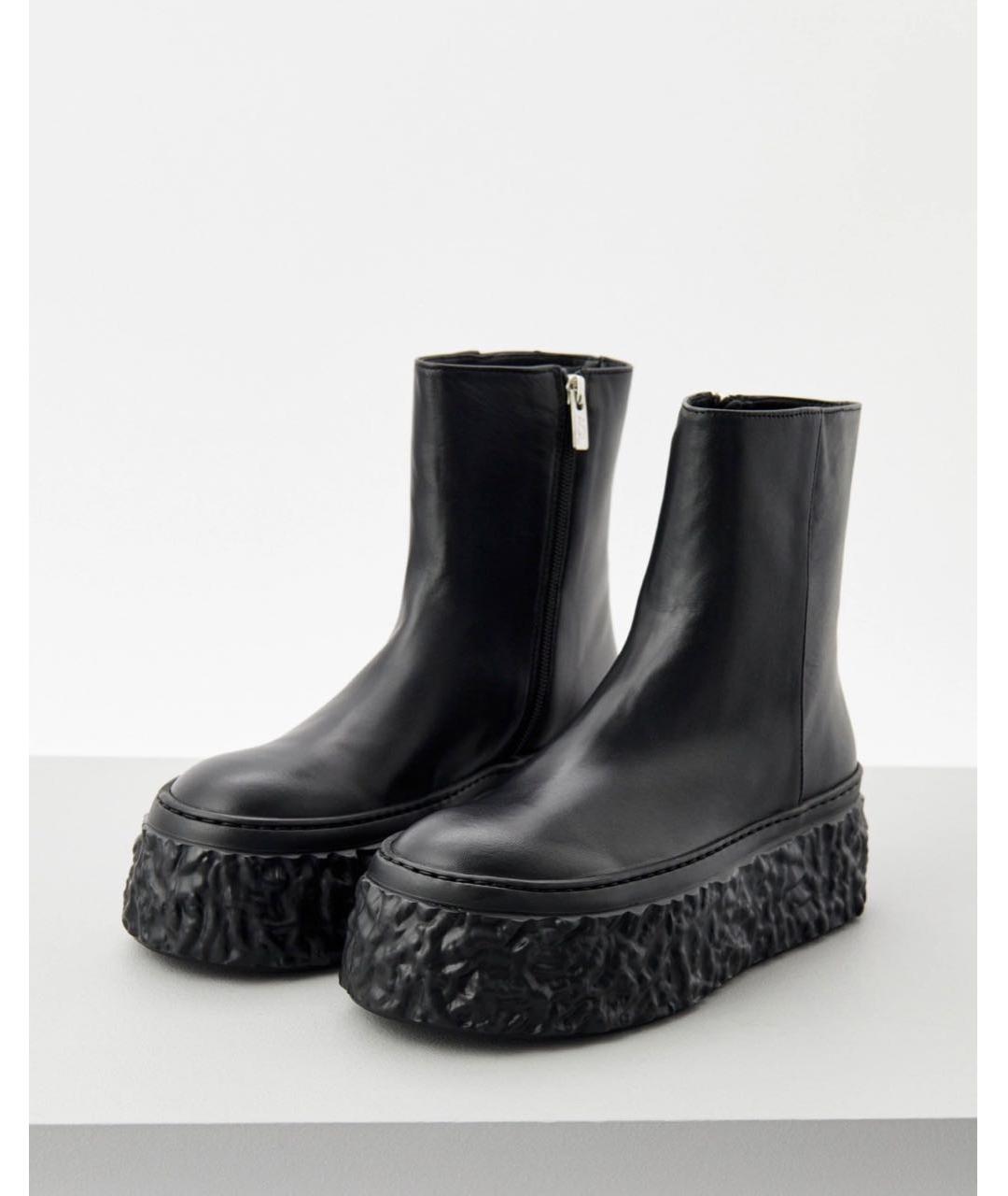 AGL Черные кожаные ботинки, фото 2