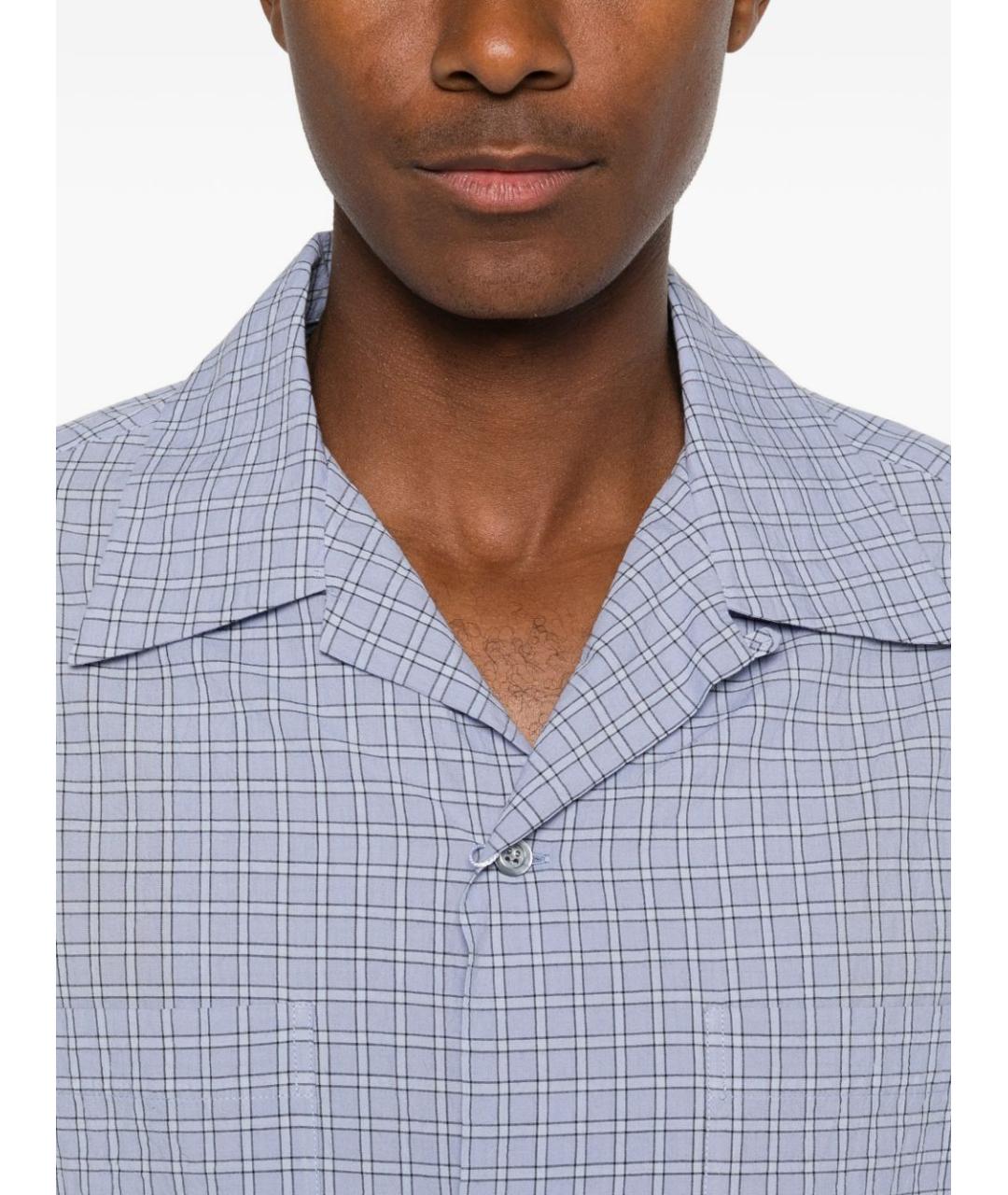 MAISON MARGIELA Голубая хлопковая кэжуал рубашка, фото 3