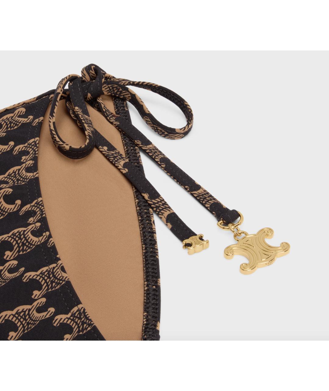 CELINE Коричневый полиамидовый купальник, фото 3