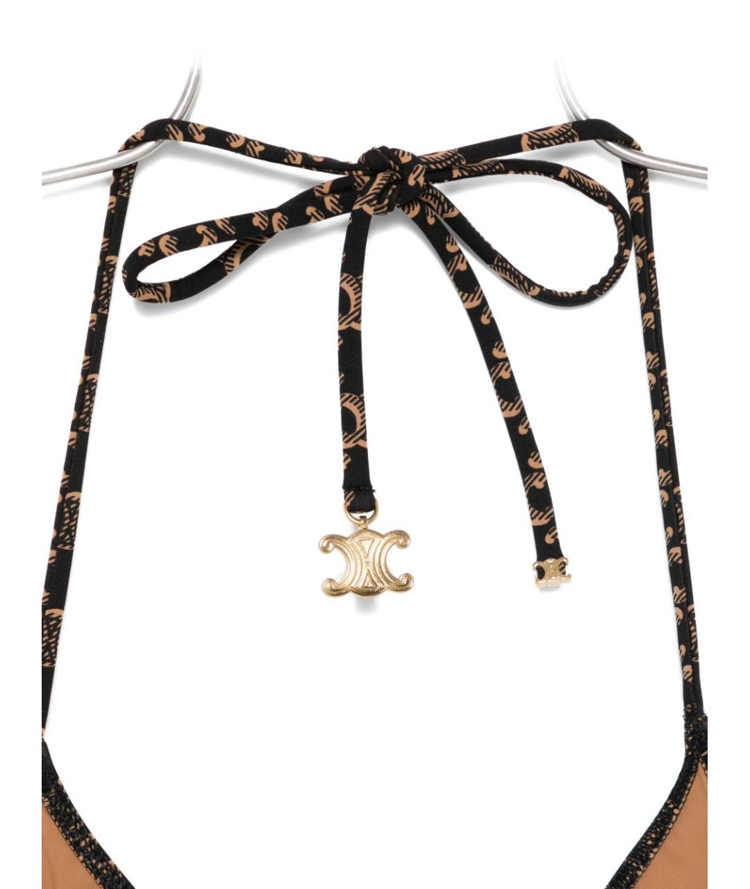 CELINE Коричневый полиамидовый купальник, фото 3