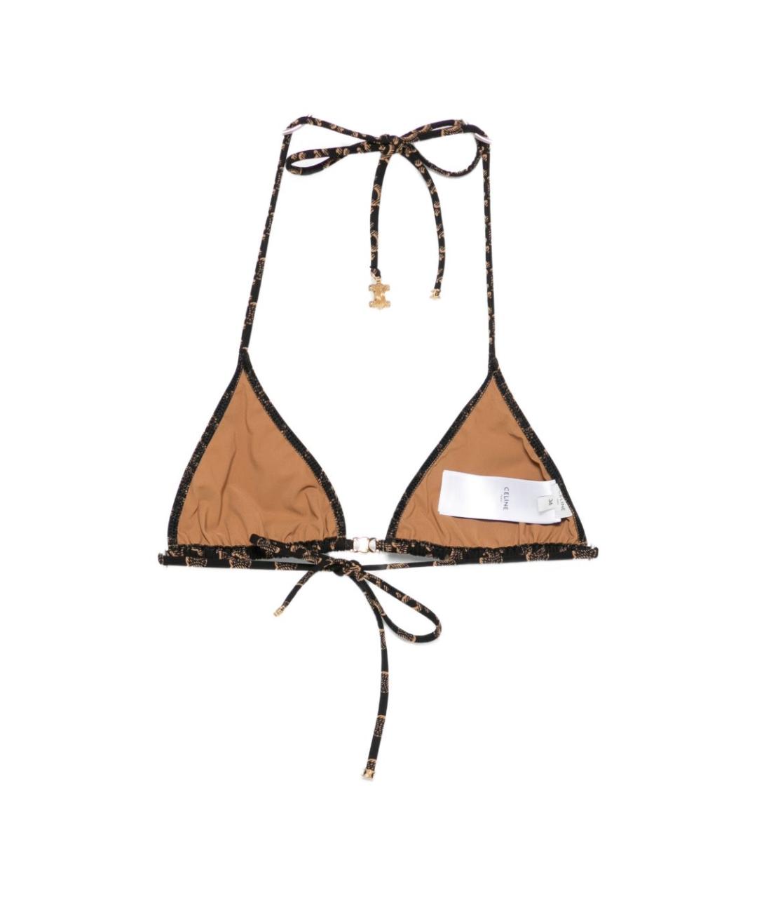 CELINE Коричневый полиамидовый купальник, фото 2