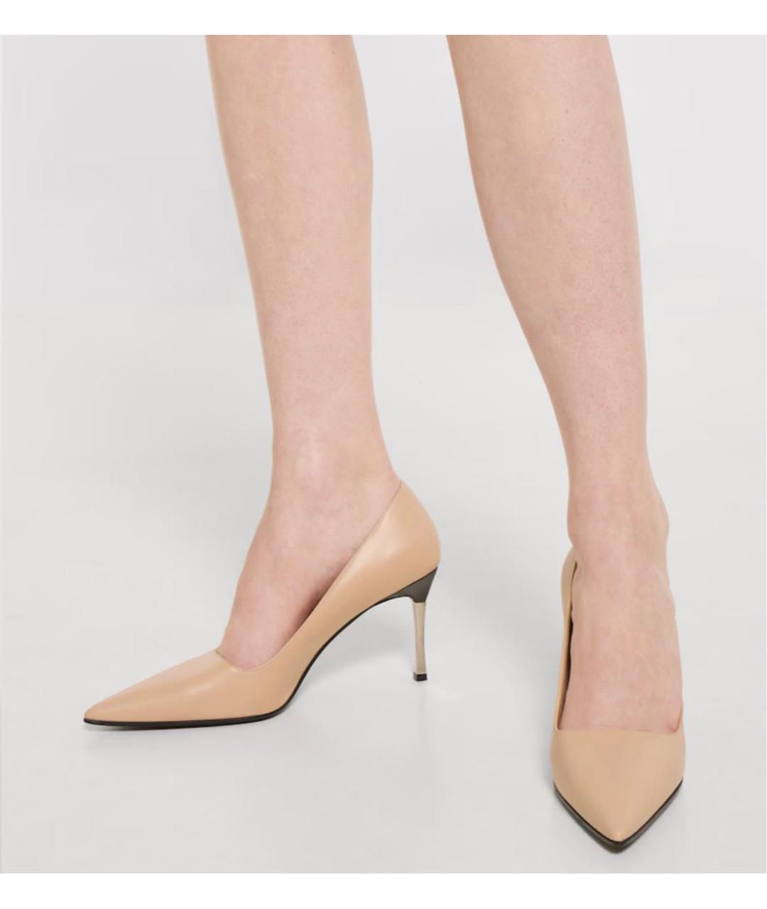 GUCCI Бежевые кожаные туфли, фото 3