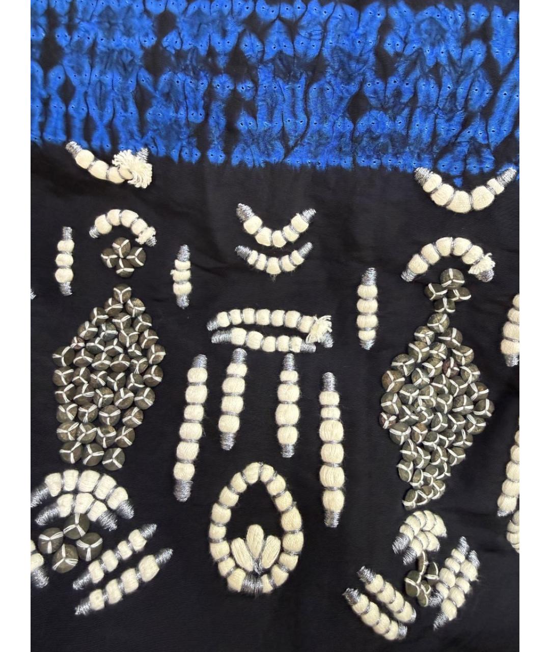 OSCAR DE LA RENTA Синее шелковое платье, фото 3