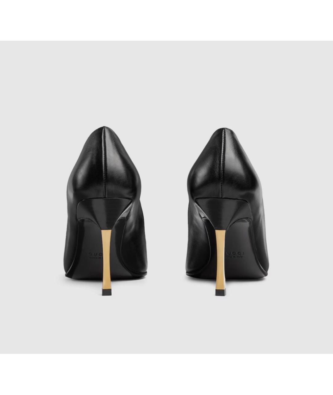 GUCCI Черные кожаные туфли, фото 4