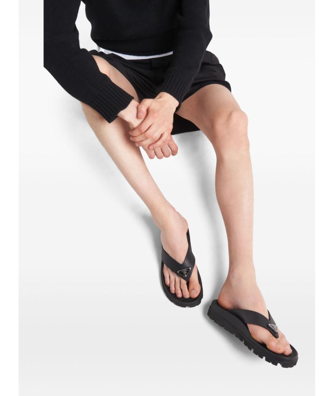 PRADA Черные сандалии, фото 5