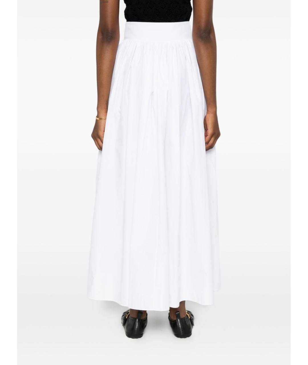 CELINE Белая хлопковая юбка миди, фото 2