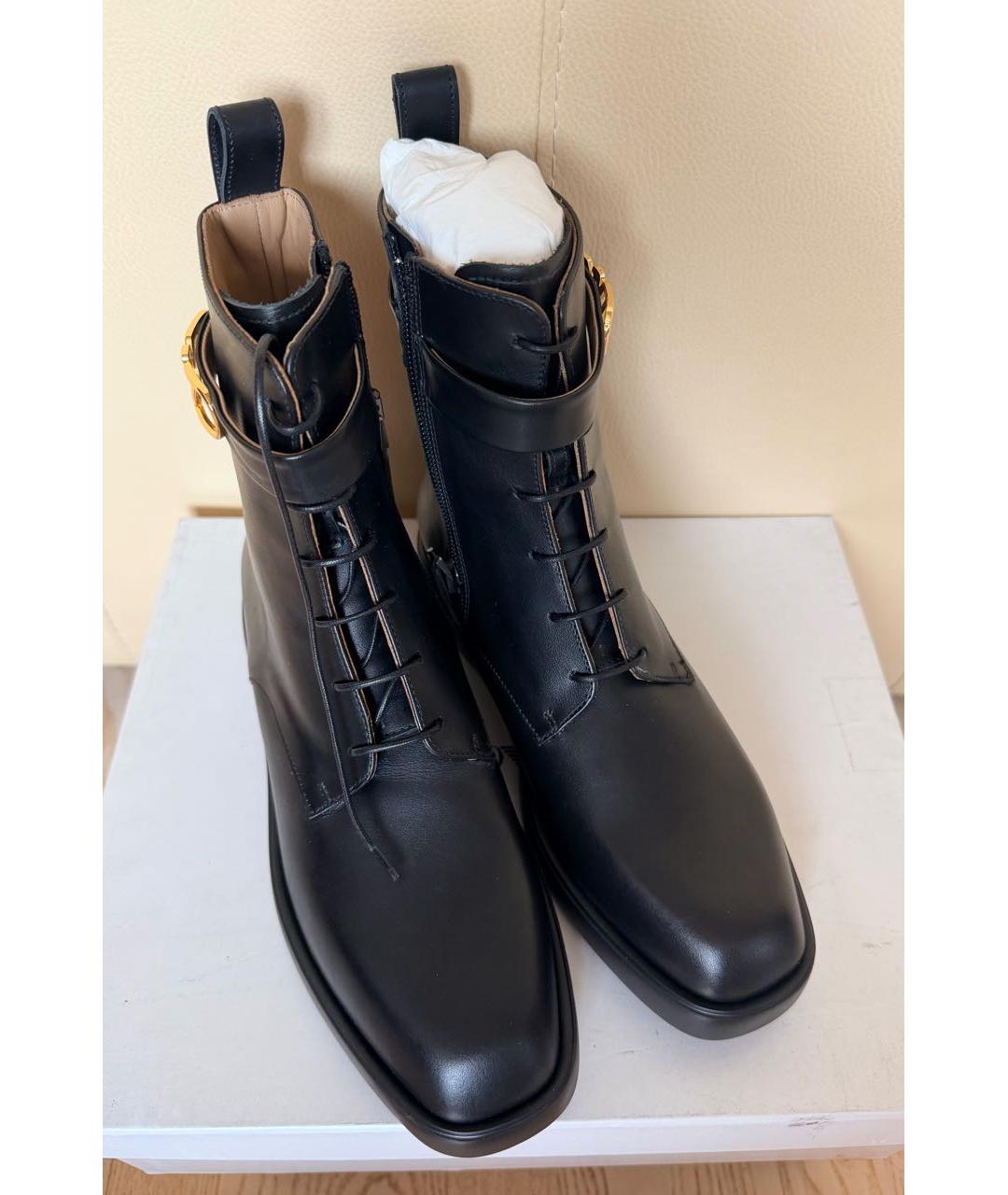 EMPORIO ARMANI Черные кожаные ботинки, фото 4